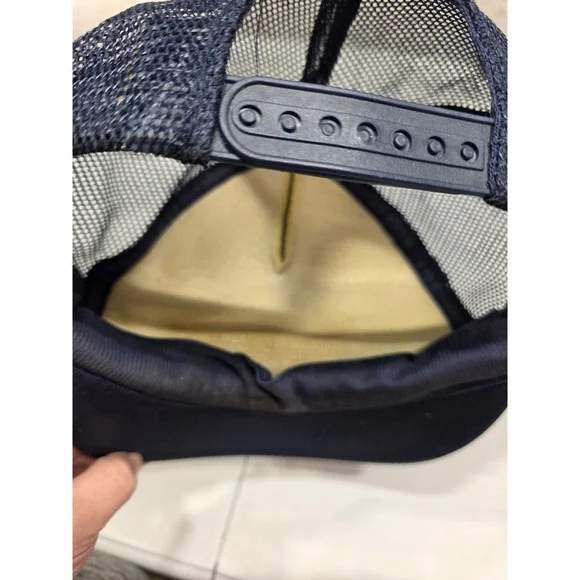 Vintage Truckers Keep America Strong Mesh Back Trucker Hat Navy Blue - Picture 7 of 7